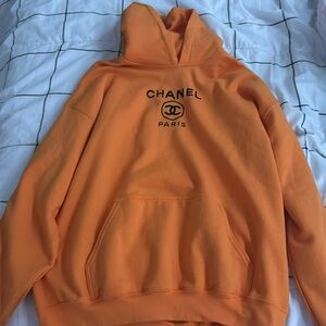 yellowish orange hoodie not used.